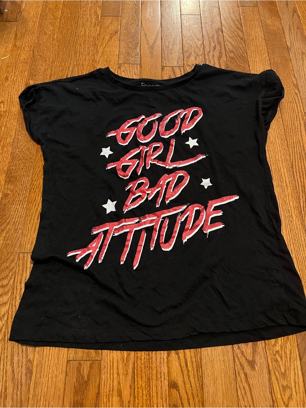 Good Girl Bad Attitude Graphic Tee - Black